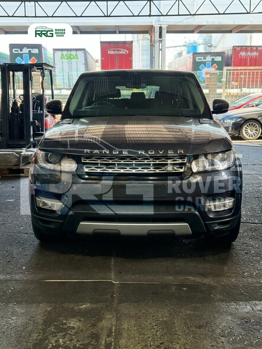 Front view of a Range Rover outside Range Rover Garage